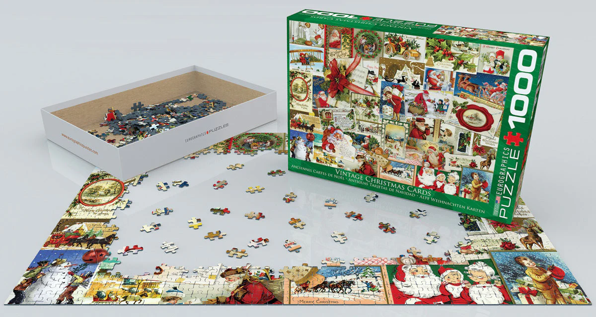 Puzzle: Christmas - Seasonal - Vintage Christmas Cards - Image 3