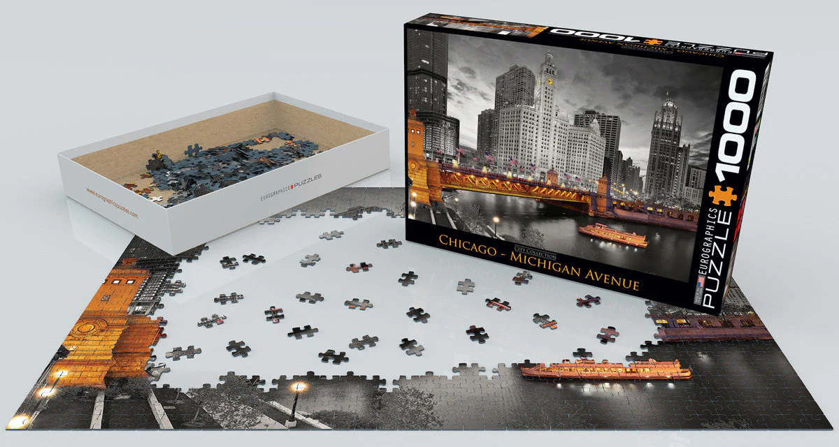 Puzzle: City Collection - Chicago Michigan Avenue - Image 2
