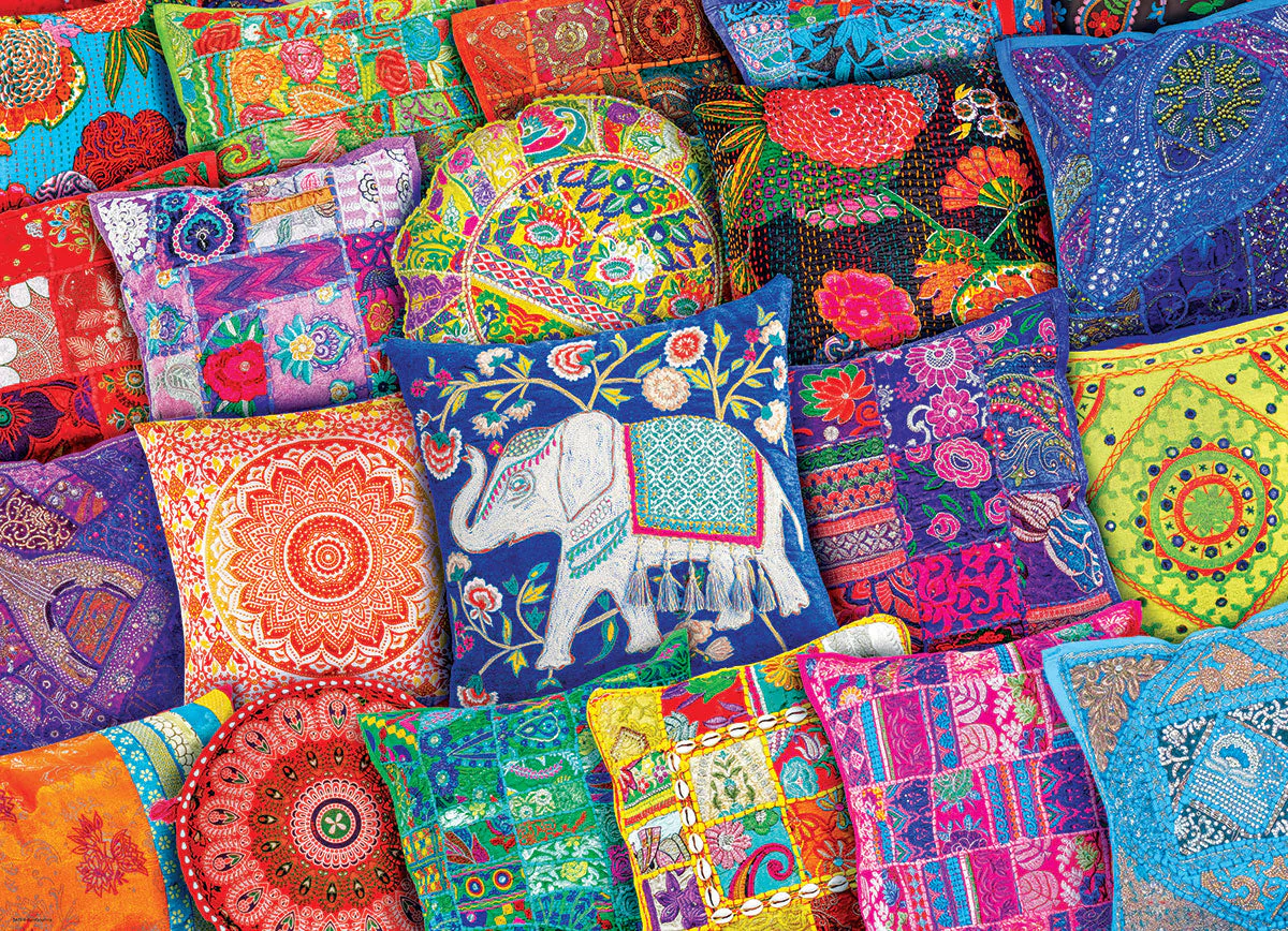 Puzzle: Colors of the World - Indian Pillows - Image 2