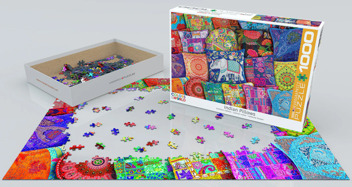 Puzzle: Colors of the World - Indian Pillows - Image 3