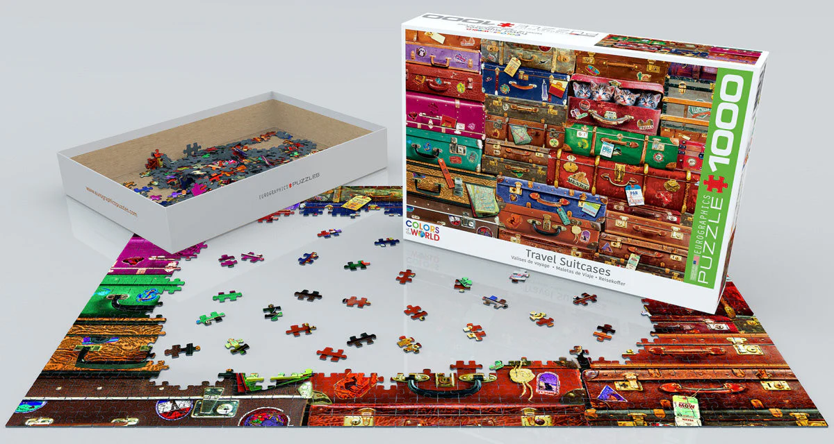 Puzzle: Colors of the World - Travel Suitcases - Image 3