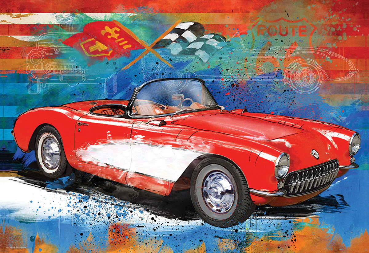 Puzzle: Corvette Cruising Tin - Image 2