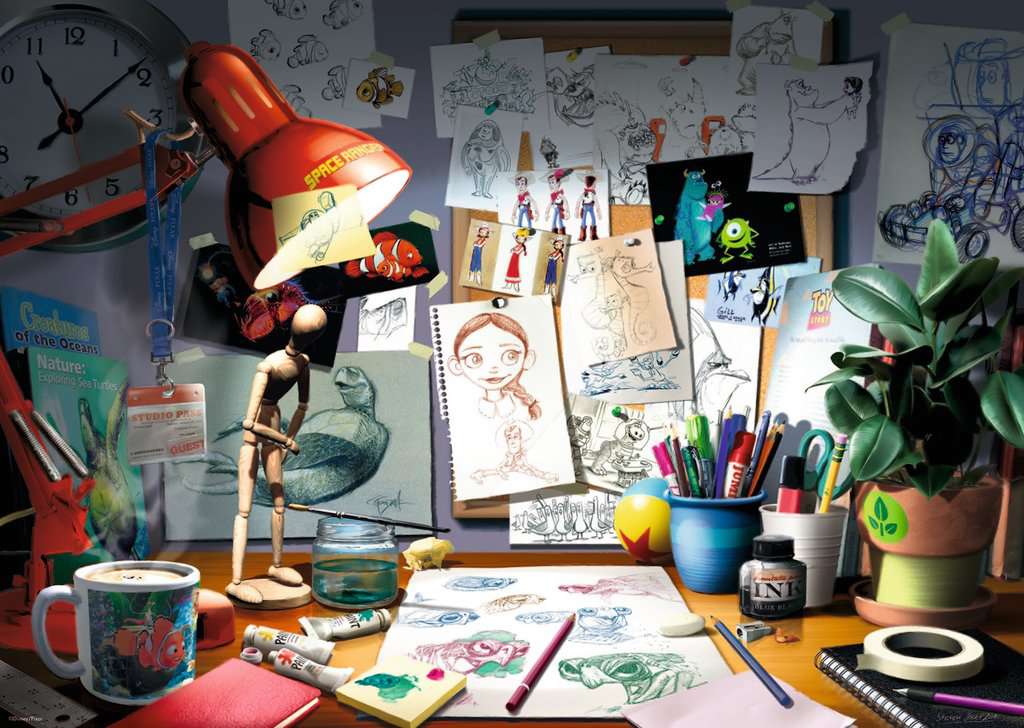 Puzzle: Disney Pixar - The Artist's Desk - Image 2