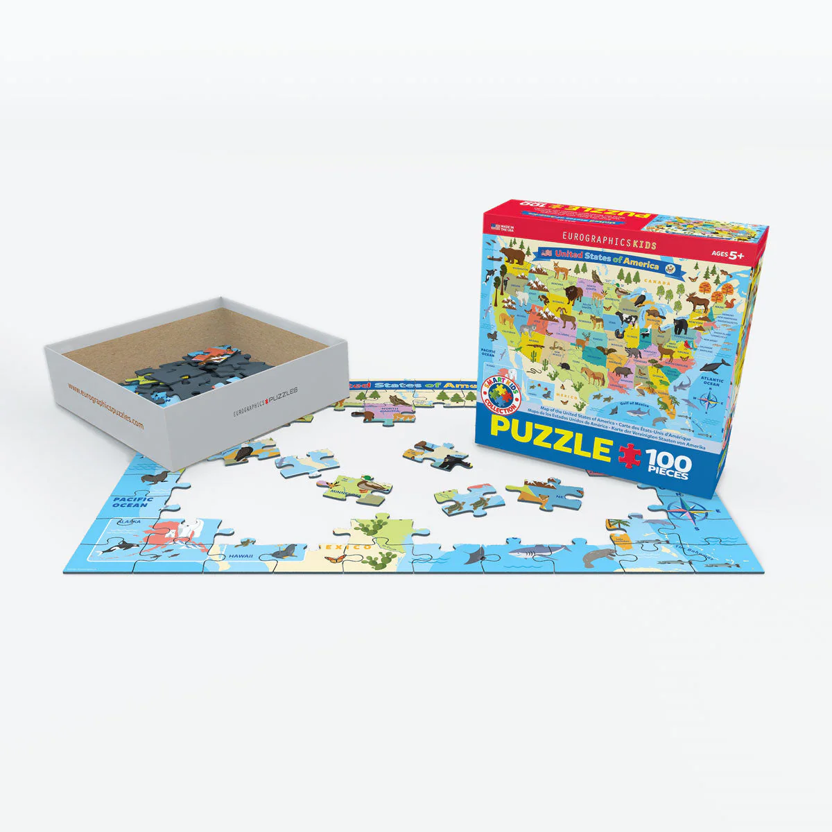 Puzzle: Educational Charts for Kids - Illustrated Map of the United States of America - Image 2