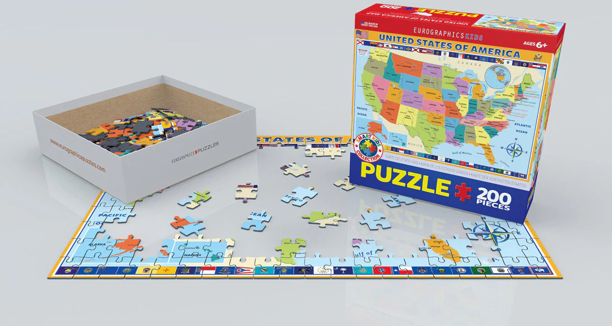 Puzzle: Educational Charts for Kids - Map of the US - Image 3