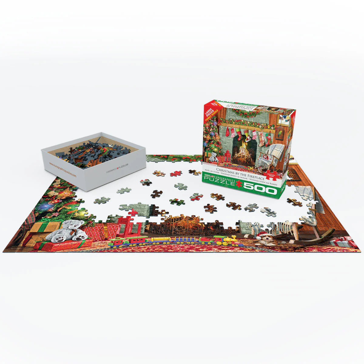 Puzzle: Family Oversize Puzzles - Christmas by the Fireplace - Image 3