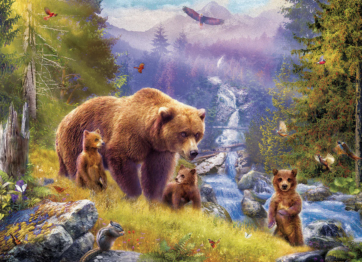 Puzzle: Family Oversize Puzzles - Grizzly Cubs - Image 2