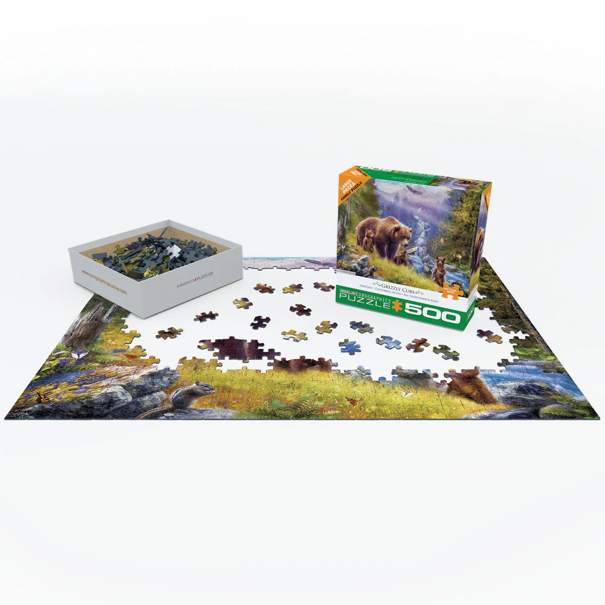 Puzzle: Family Oversize Puzzles - Grizzly Cubs - Image 3