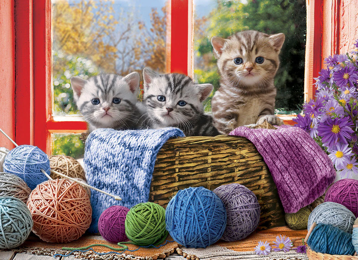 Puzzle: Family Oversize Puzzles - Knittin' Kittens - Image 2