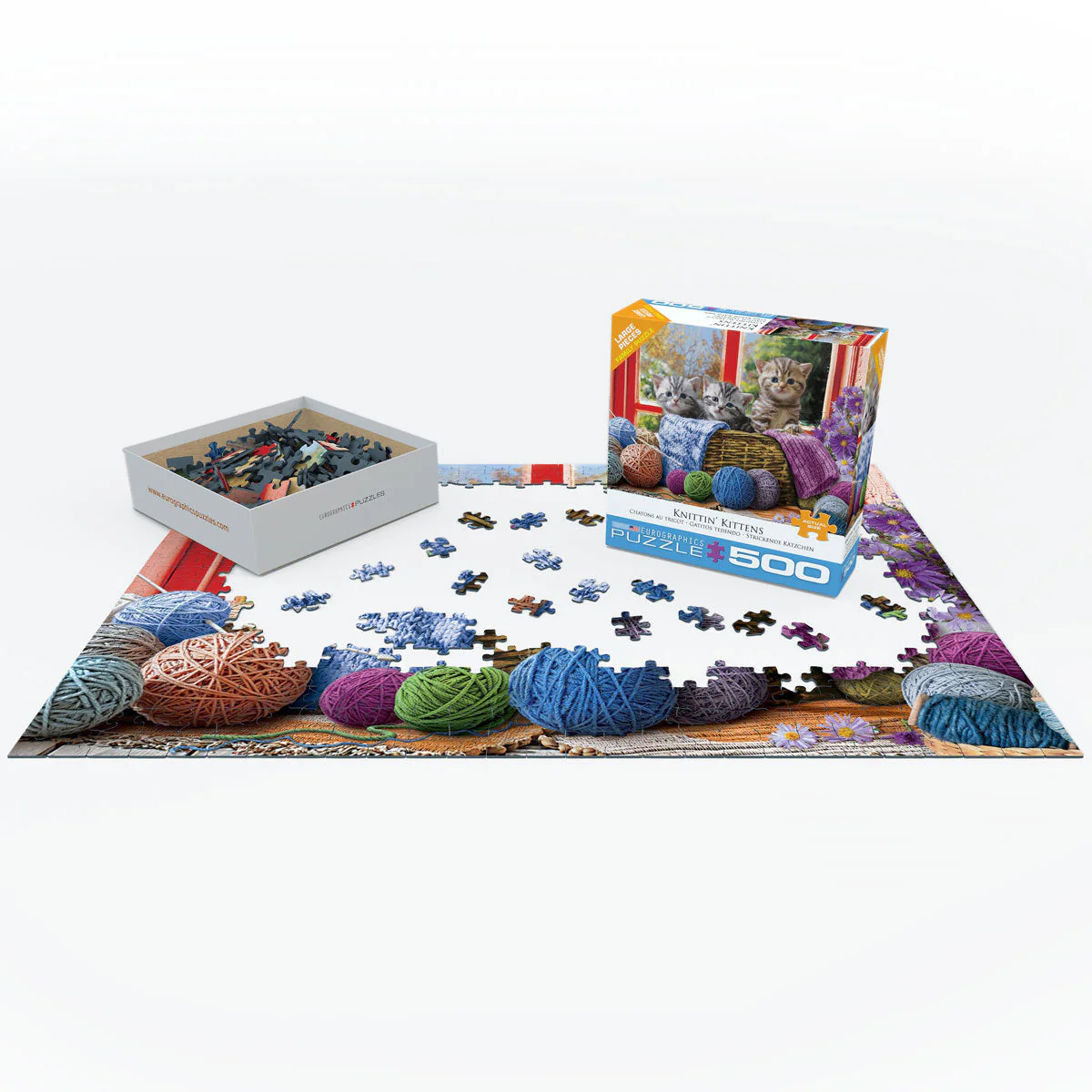 Puzzle: Family Oversize Puzzles - Knittin' Kittens - Image 3