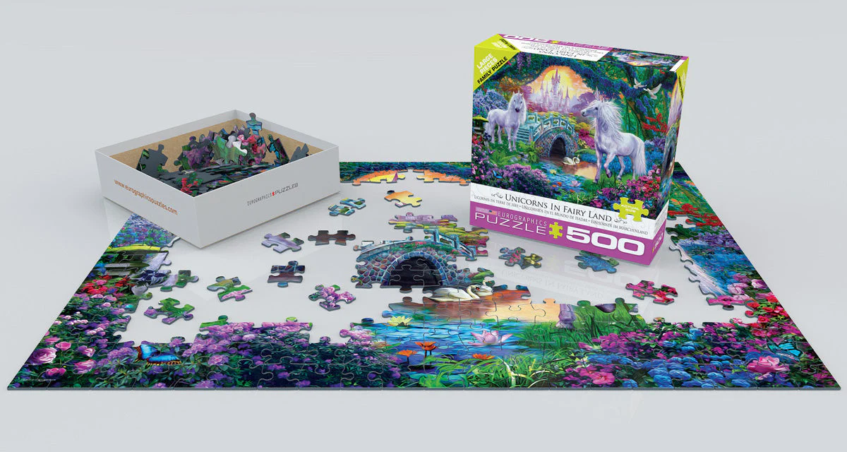 Puzzle: Family Oversize Puzzles - Unicorns in Fairy Land - Image 2