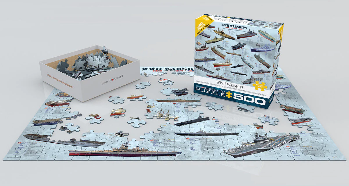 Puzzle: Family Oversize Puzzles - WWII War Ships - Image 2