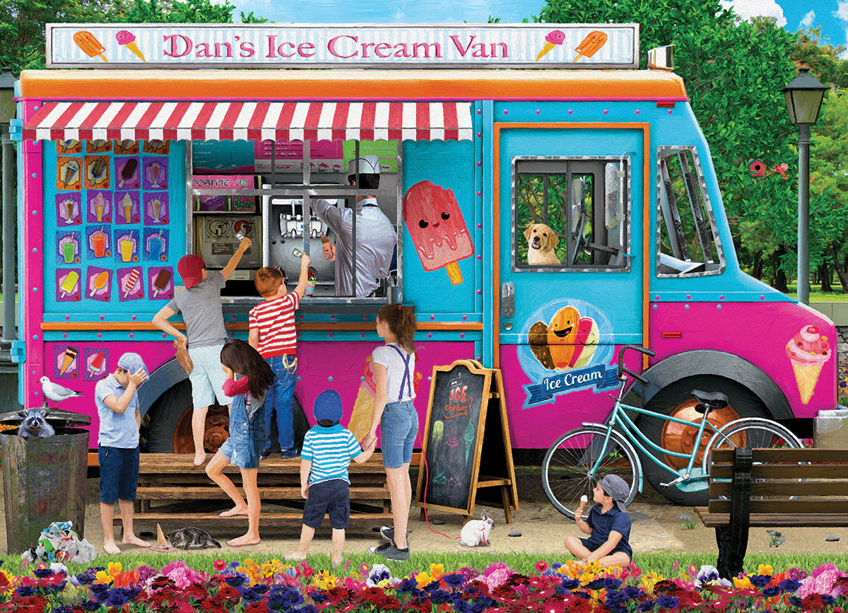 Puzzle: Favorite Pastimes - Dan's Ice Cream Van by Paul Normand - Image 2