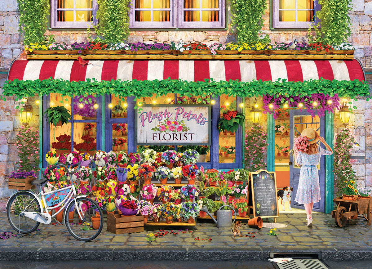 Puzzle: Favorite Pastimes - Plush Petals Florist by Paul Normand - Image 2