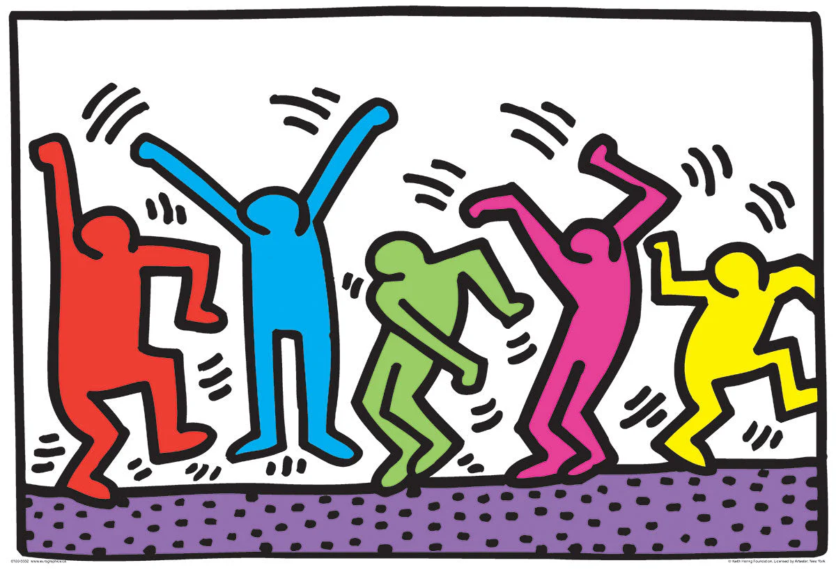 Puzzle: Fine Art For Kids - Dancing by Keith Haring - Image 2
