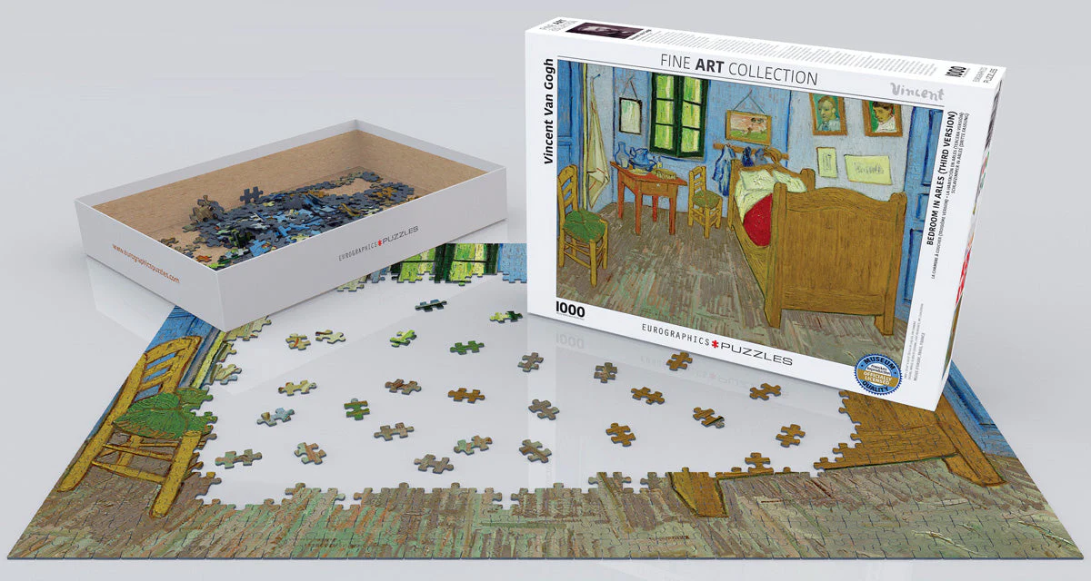 Puzzle: Fine Art Masterpieces - Bedroom in Arles (Third Version) by Vincent van Gogh - Image 2