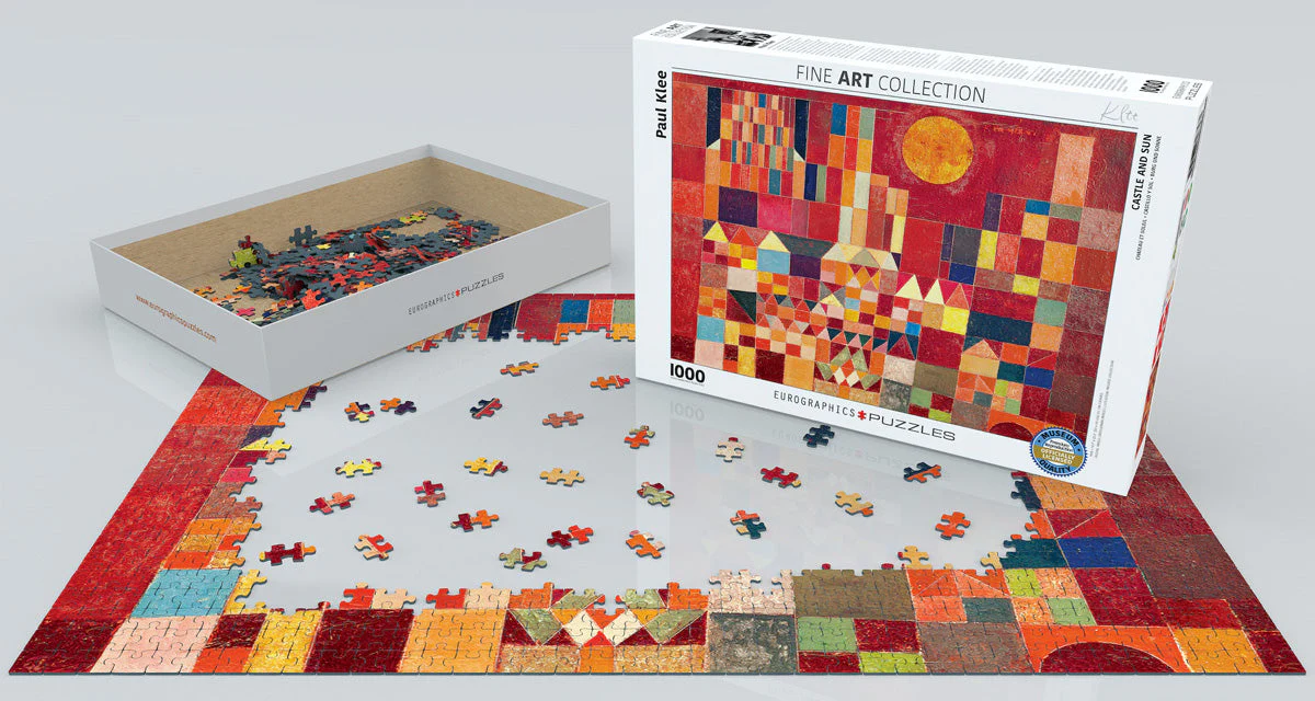 Puzzle: Fine Art Masterpieces - Castle and Sun by Paul Klee - Image 2