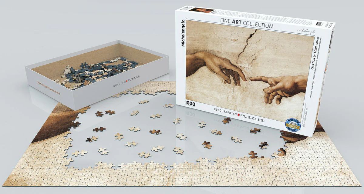 Puzzle: Fine Art Masterpieces - Creation of Adam (Detail) by Michelangelo - Image 2