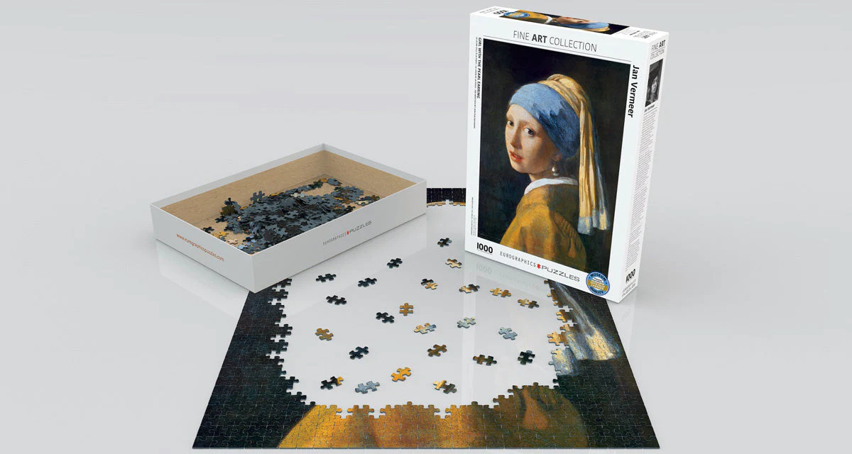 Puzzle: Fine Art Masterpieces - Girl with the Pearl Earring by Jan Vermeer de Delft - Image 2