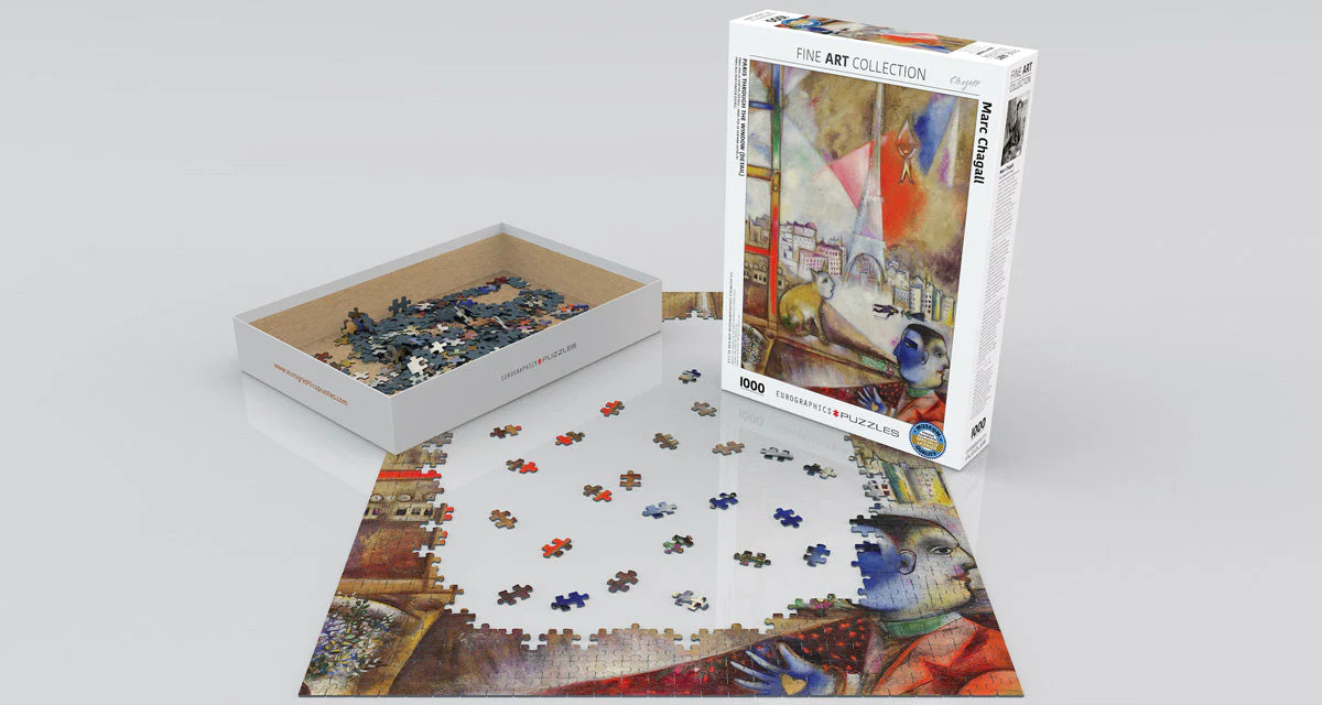 Puzzle: Fine Art Masterpieces - Paris through the Window (Detail) by Marc Chagall - Image 2