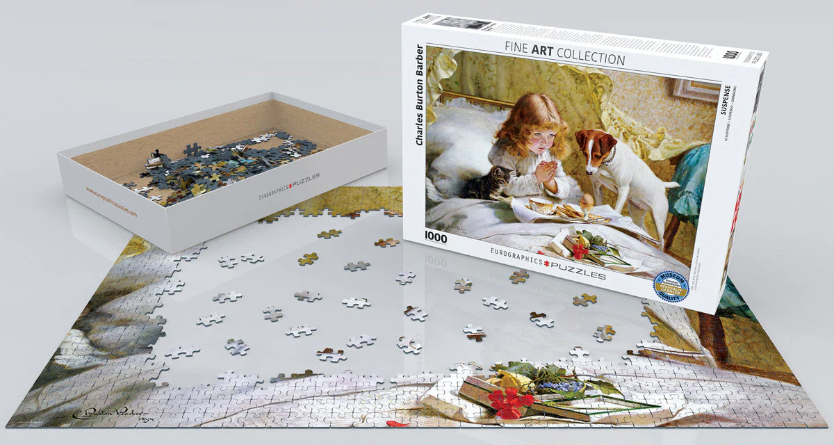Puzzle: Fine Art Masterpieces - Suspense by Charles Burton Barber - Image 2