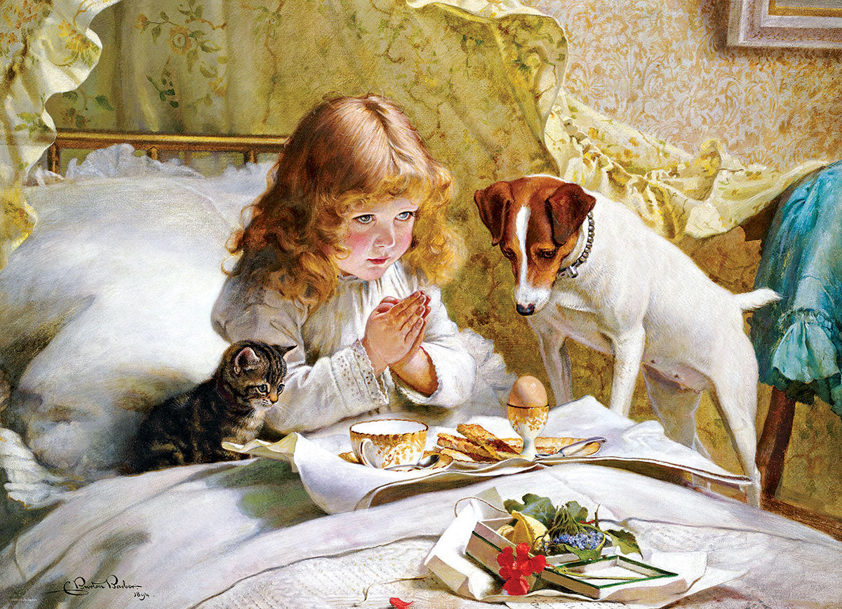 Puzzle: Fine Art Masterpieces - Suspense by Charles Burton Barber - Image 3