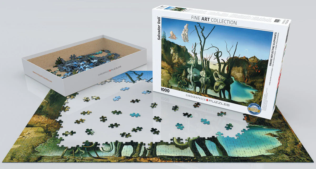 Puzzle: Fine Art Masterpieces - Swans Reflecting Elephants by Salvador Dalí - Image 2