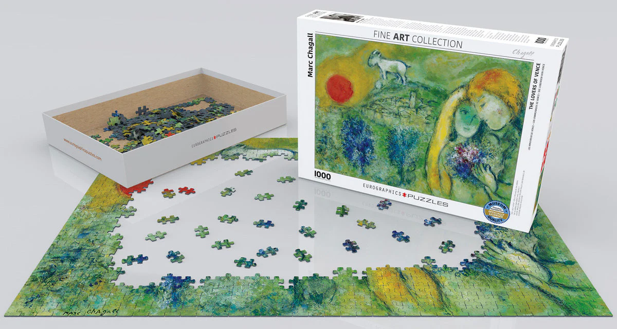 Puzzle: Fine Art Masterpieces - The Lovers of Venice by Marc Chagall - Image 2