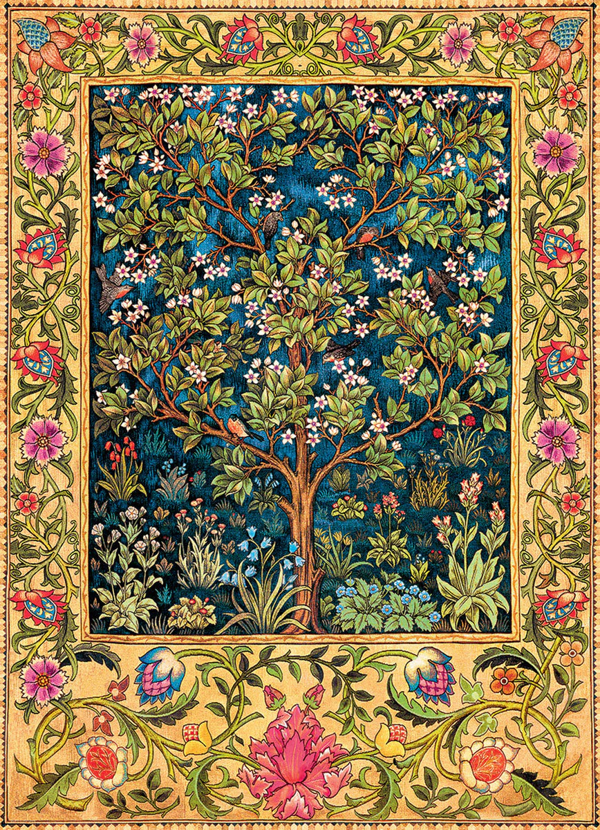 Puzzle: Fine Art Masterpieces - Tree of Life Tapestry by William Morris - Image 2