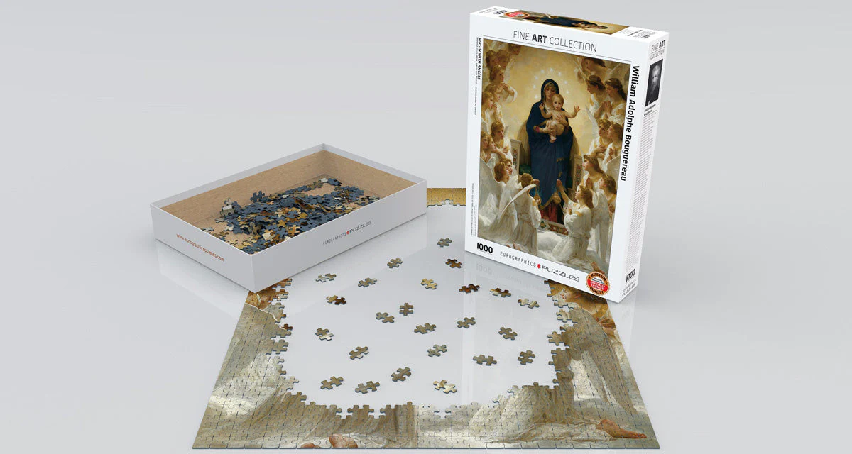 Puzzle: Fine Art Masterpieces - Virgin with Angels by William Adolphe Bouguereau - Image 2
