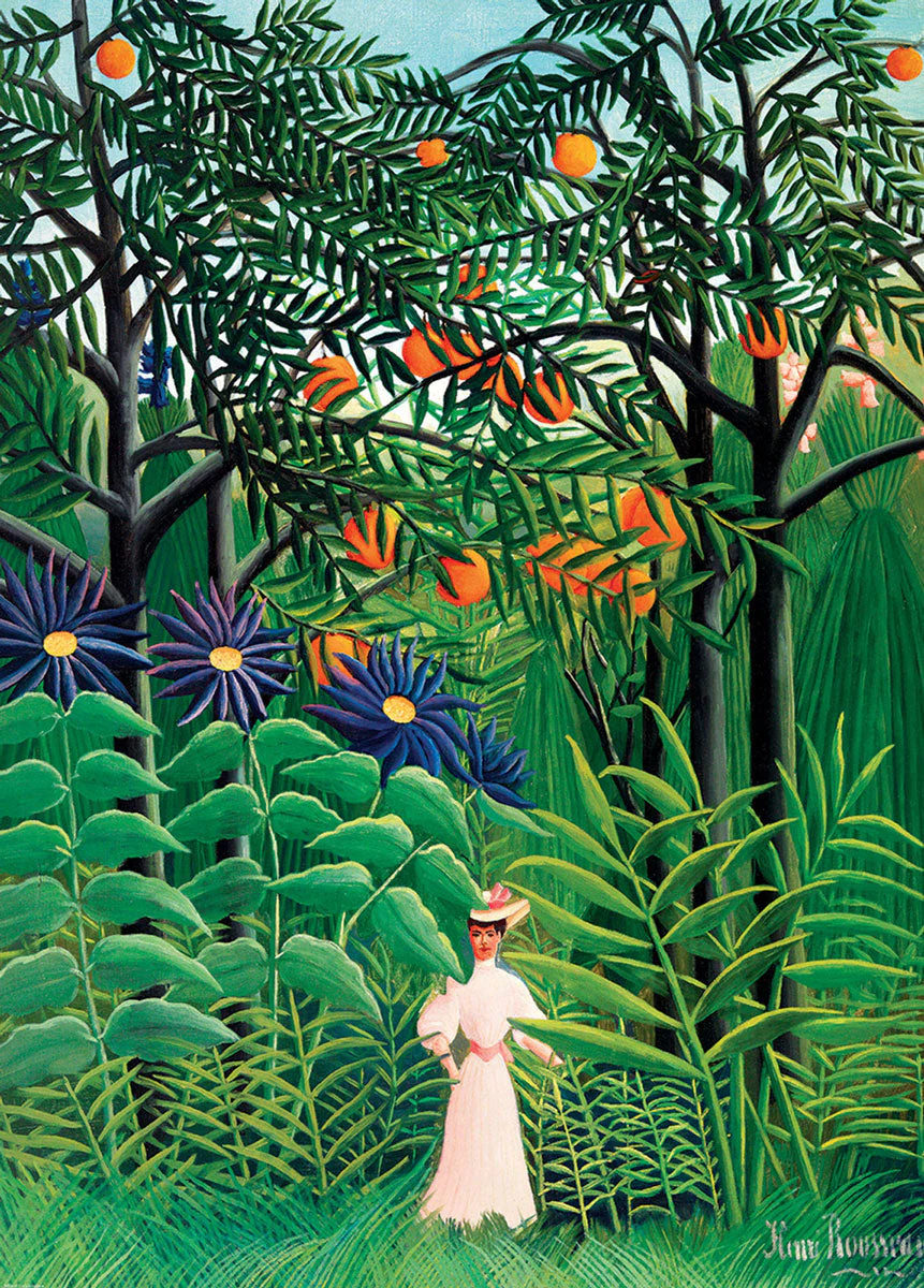 Puzzle: Fine Art Masterpieces - Woman in an Exotic Forest by Henri Rousseau - Image 2