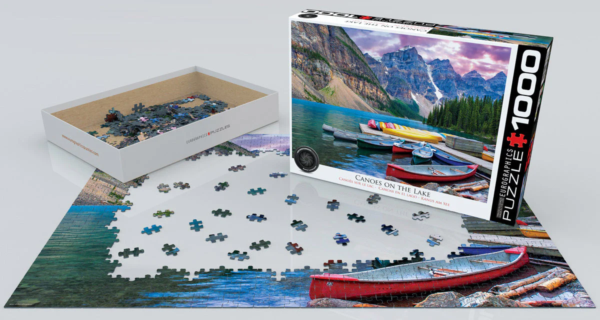 Puzzle: HDR Photography - Canoes on the Lake - Image 2