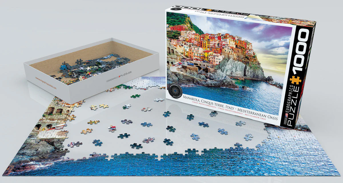 Puzzle: HDR Photography - Manarola Cinque Terre Italy Mediterranean Oasis - Image 2