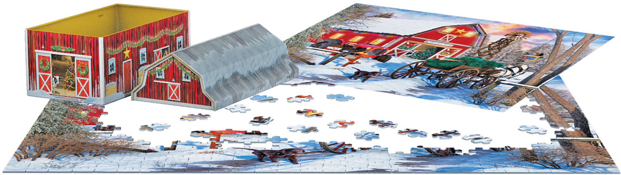 Puzzle: Holiday Farm Tin - Image 3