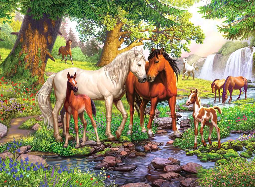 Puzzle: Horses by The Stream - Image 2