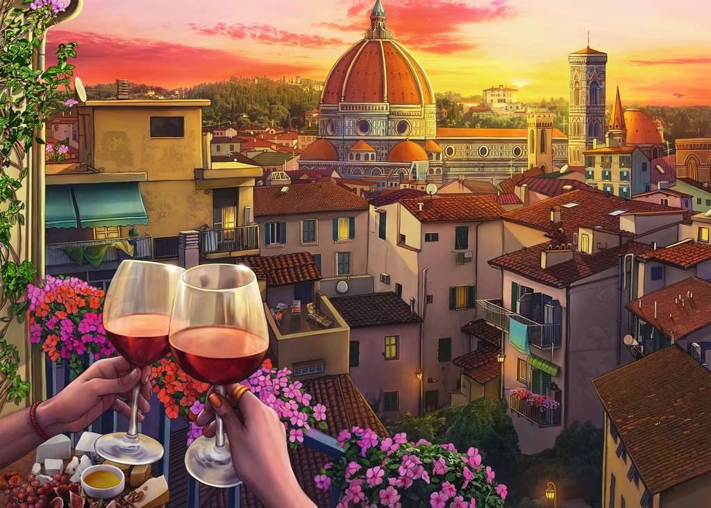 Puzzle: Large Format - Cozy Wine Terrace - Image 2