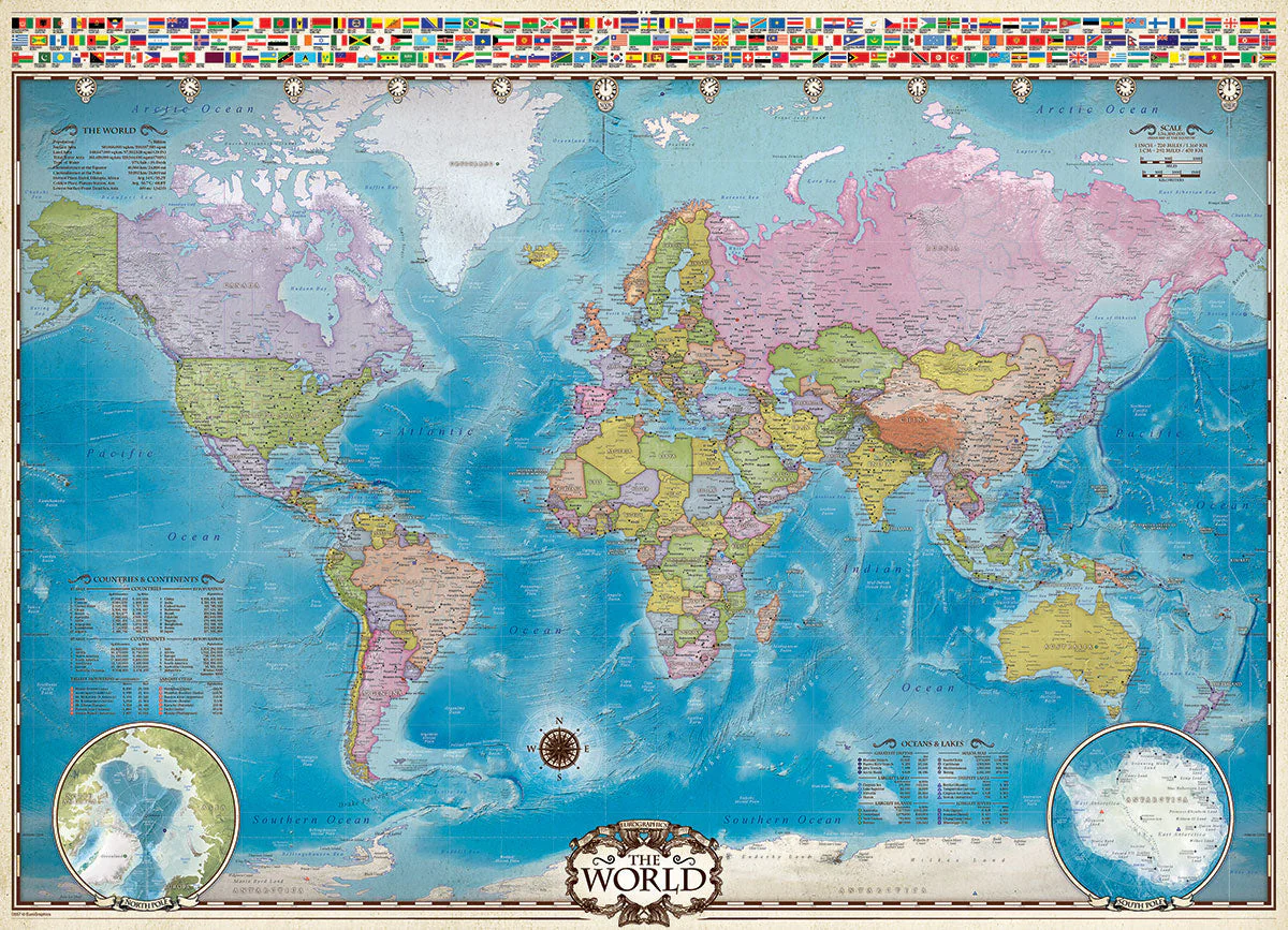 Puzzle: Maps & Flags - Map of the World - Image 2