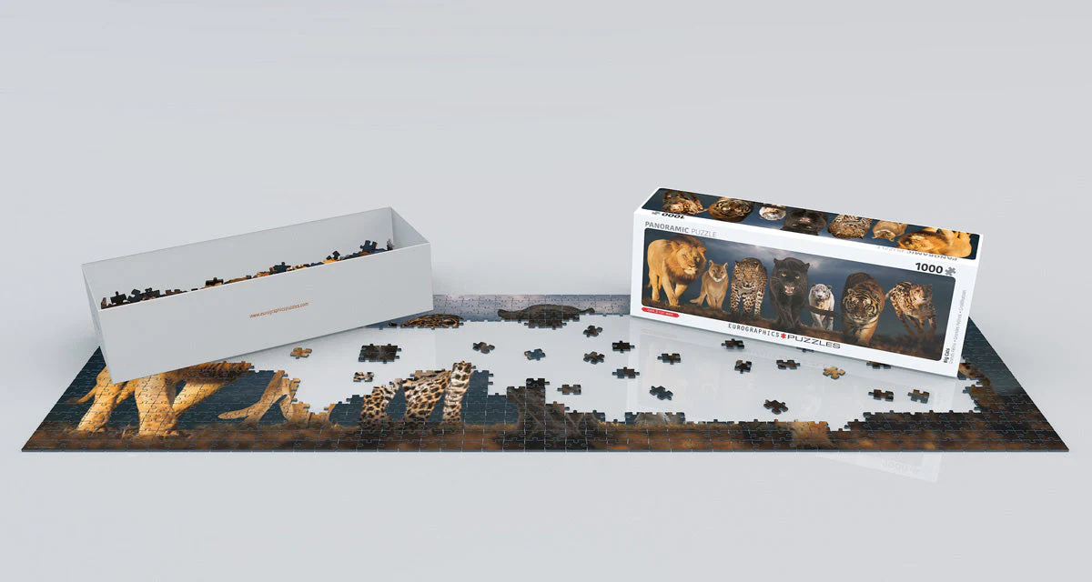 Puzzle: Panoramic Puzzles - Big Cats - Image 2
