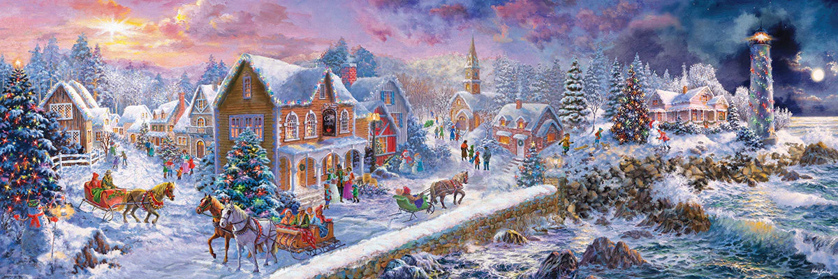 Puzzle: Panoramic Puzzles - Holiday at the Seaside - Image 2