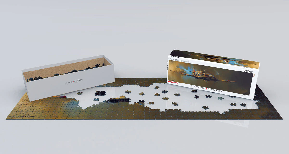 Puzzle: Panoramic Puzzles - Spitfire by Barrie AF Clark - Image 2