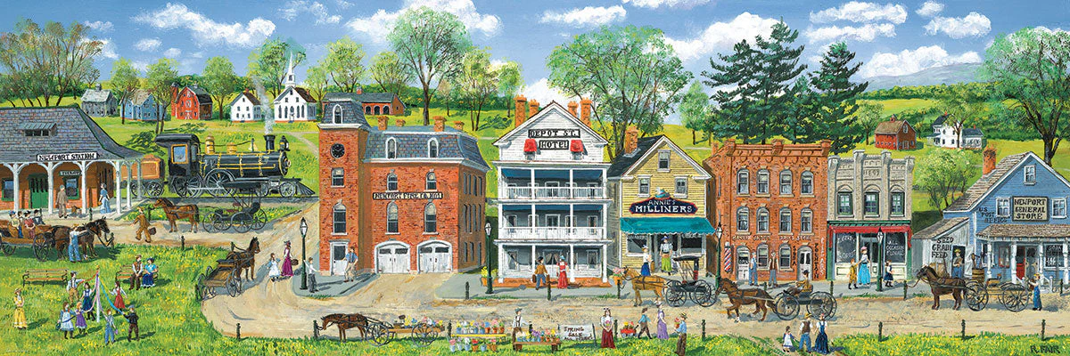 Puzzle: Panoramic Puzzles - Train Station by Bob Fair - Image 2