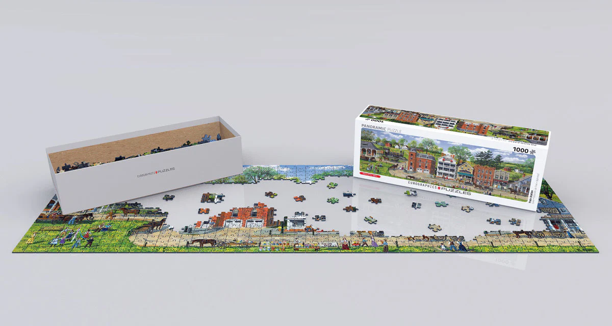 Puzzle: Panoramic Puzzles - Train Station by Bob Fair - Image 3