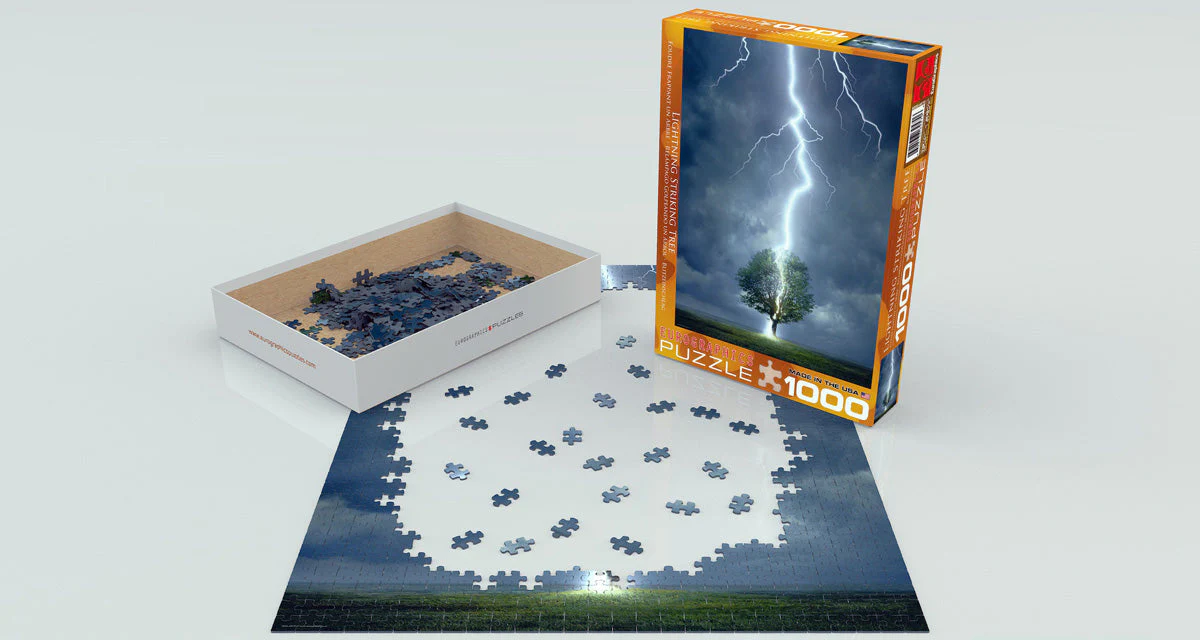 Puzzle: Scenic Photography - Lightning Striking Tree - Image 2