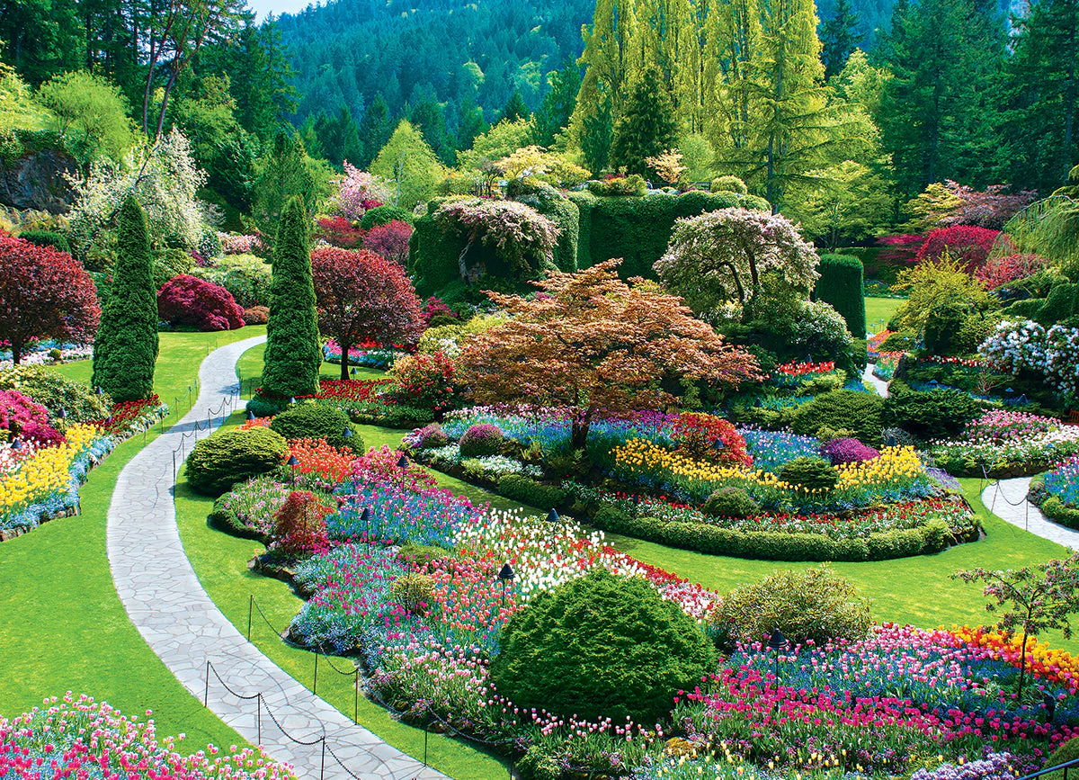 Puzzle: Scenic Photography - The Butchart Gardens Sunken Garden - Image 3