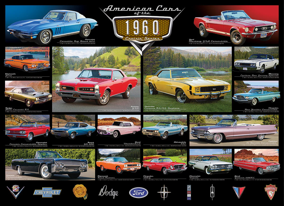 Puzzle: The Cruisin' Series - American Cars of the 1960s - Image 3