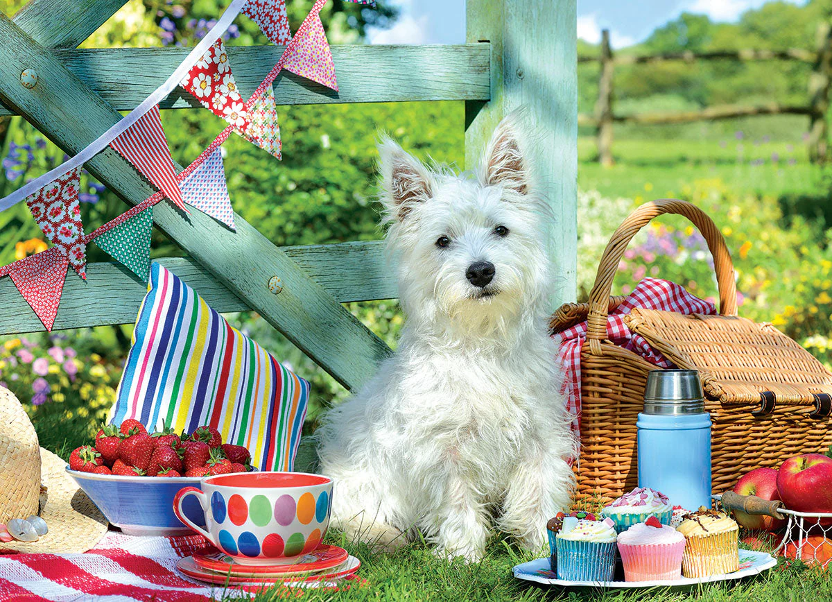 Puzzle: Variety 500 Pieces - Scottie Dog Picnic - Image 2
