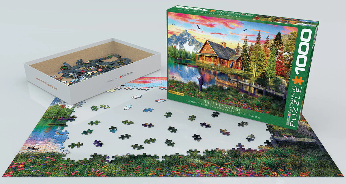 Puzzle: Vibrant Scenery Collection - The Fishing Cabin by Dominc Davison - Image 2