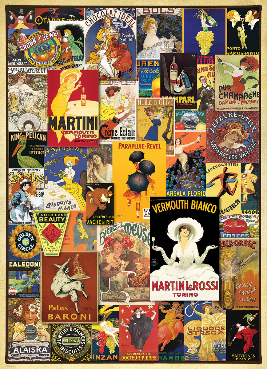 Puzzle: Vintage Art Collages - Vintage Posters - Image 2