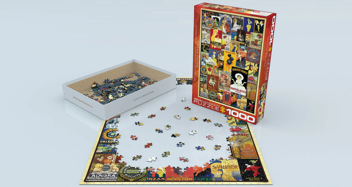 Puzzle: Vintage Art Collages - Vintage Posters - Image 3