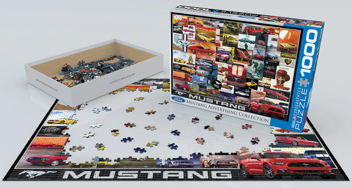 Puzzle: Vintage Car Art - Ford Mustang Advertising Collection - Image 3